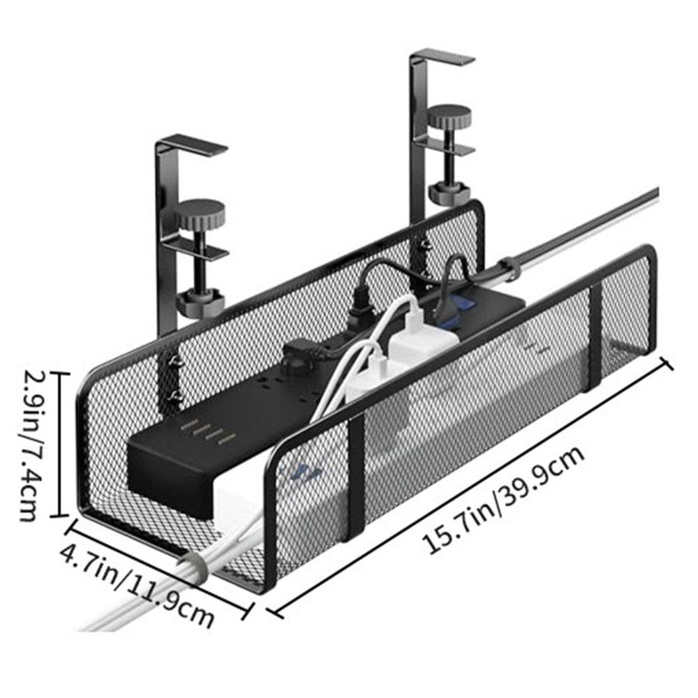 Easy Install Desk Cable Organizer Black White Under Table Cord Organizer  Computer Desk