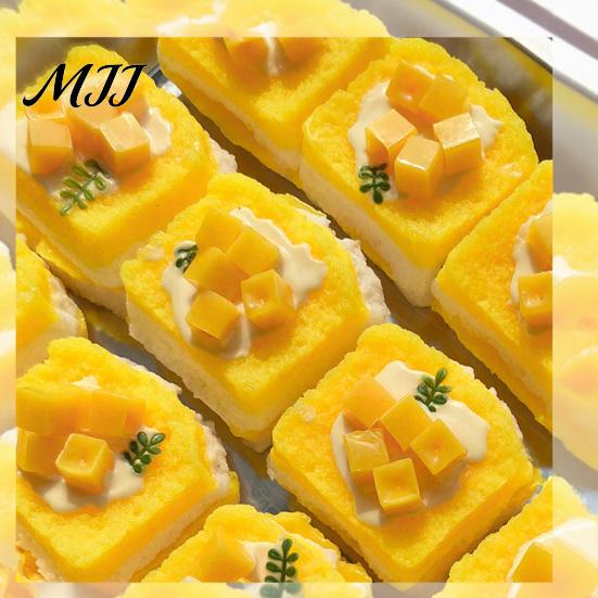 Soft Squeeze Toy Mango Toast Slow-Rising TPR Fidget for Stress Relief Realistic Food-Shaped Decompression Gadget Kids Adults Foam