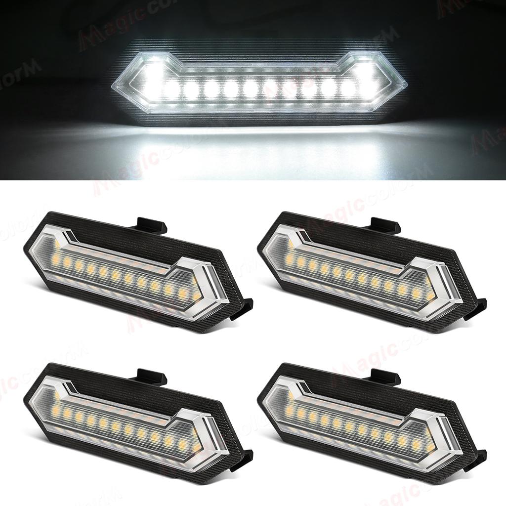 4PCS Grille Lights For Toyota Tacoma TRD Sport Front Grill Car LED White Amber Blue Red Warning Daylights DRL 12V