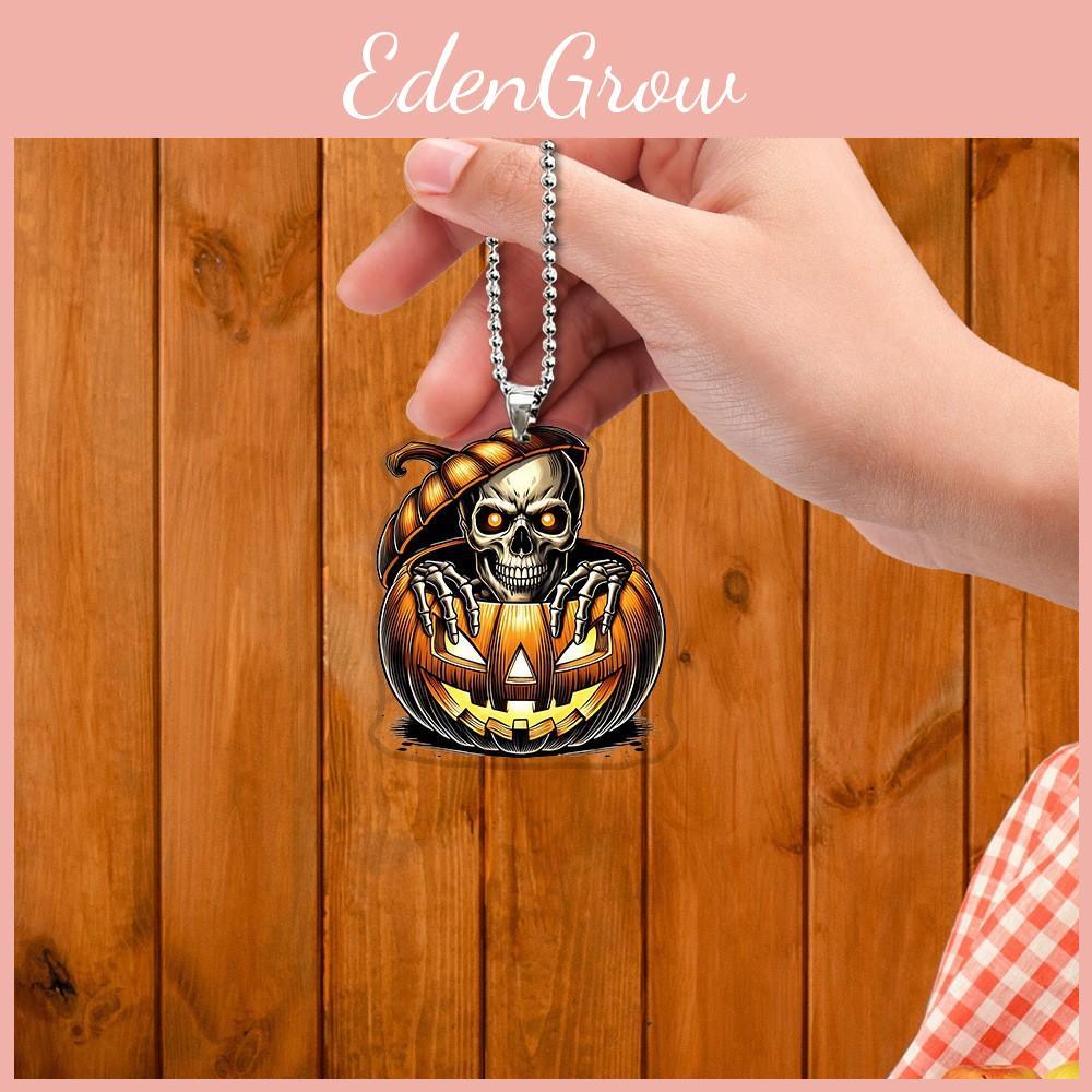 Halloween Themed Skull Pumpkin Pattern Acrylic Pendant For Decoration Holiday