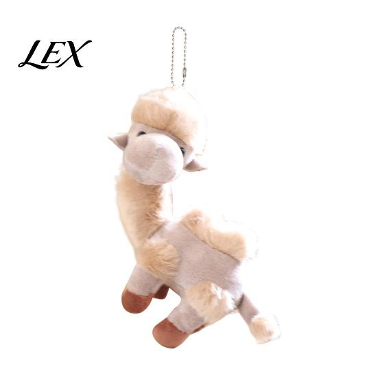 Decorative Bag Ornament Plush Camel Charm, Stuffed Pendant with Bead Hanging Accessory Chain, Animal Plushie Backpack Handbags Purse Decoration