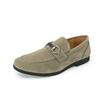 Fashion Metal Buckle Men's Penny Loafers Suede Leather Shoes Elegant Wedding Party Casual Dress Shoes Slip on Flats Business Moccasins