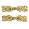 1 Paar Gold Chinesischer Froschverschluss Knotenknopf Verschluss für Taschen Kleidungsstücke Cheongsam Tang Anzug Dekoration