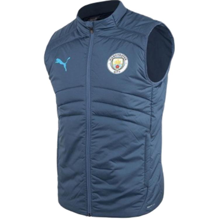 Puma Logo Reißverschlusskragen Ärmellose Weste Herrenwesten Blau 777552-12