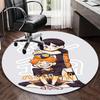 1pc Haikyuu!! Anime Volleyball Team Round Carpet Office Chair Mat, NonSlip Rug for Home Decor, Seasonal Gift, Suitable for Office, Living Room