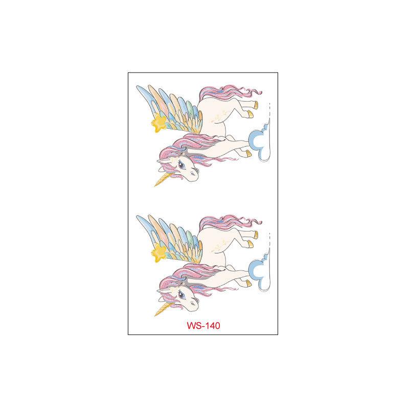 Cross Border Children's Cartoon Unicorn Tattoo Sticker Waterproof Long-lasting Fun Cute Sweat Resistant