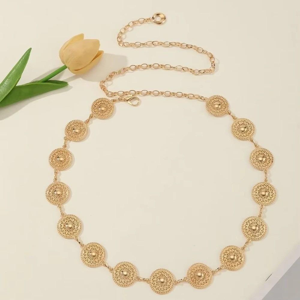 

Bohemia Style Waist-Fitted Chain Hollow Out Design Dress Body Chain Women s Fashion Accessories срібний
