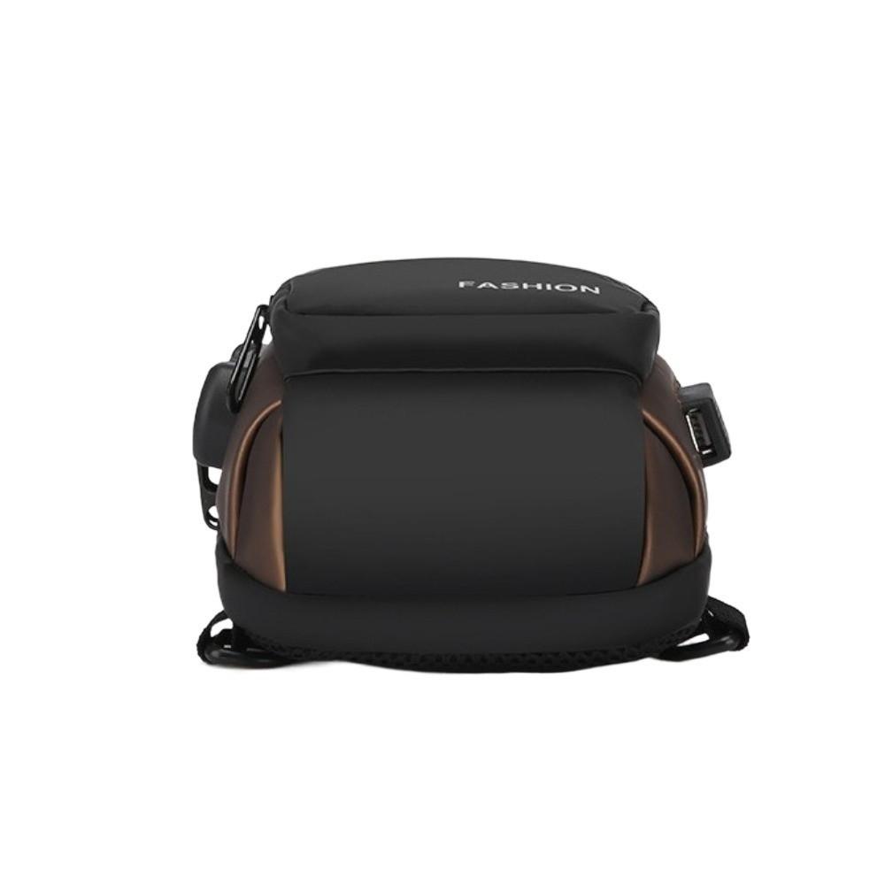 Adjustable Strap Men's Chest Bag USB Charging Port Shoulder Crossbody Bag Running