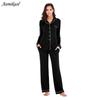 Women's 2025 Spring/Summer Modal Pajama Set - Long Sleeve Cardigan, Two-Piece Homewear