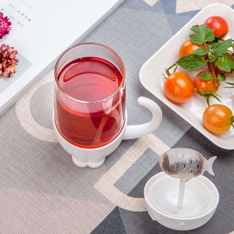 New Style Mugs,Tea Strainer Cat Monkey Tea Infuser Cup Grasses Mug Teapot Teabags for Tea Coffee Filter Drinkware Kitchen Tools