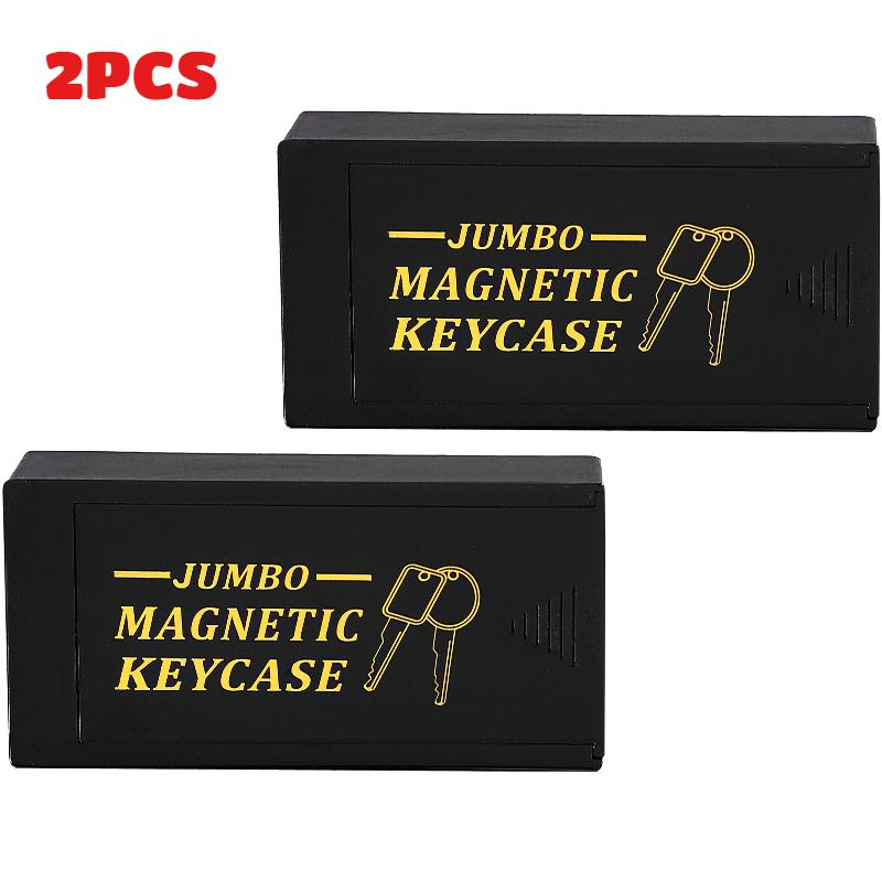 Magnetic Key Holder Under Car - Durable Plastic Spare Key Hider with Strong Magnet for Car/Home/Office - Never Locked Out