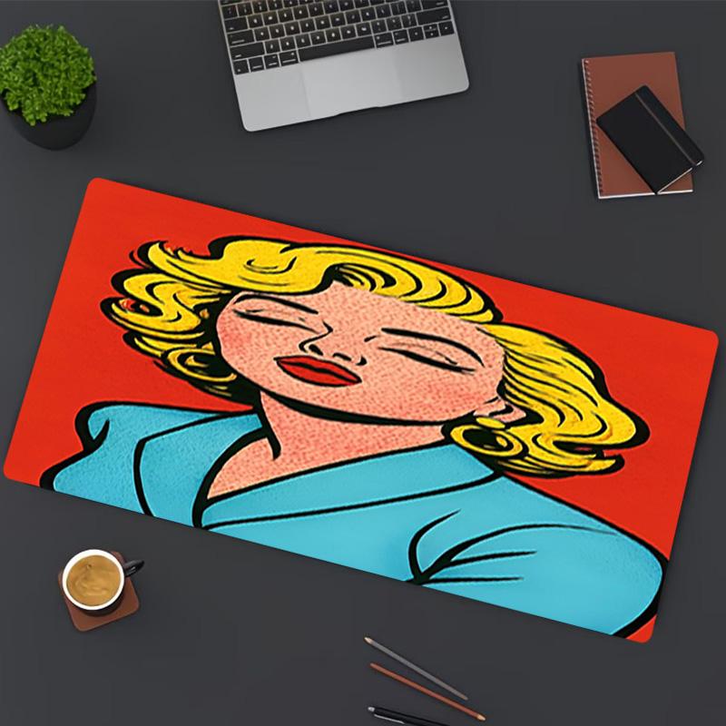 Marilyn Monroe Print Mouse Pad, for Keyboard Pad Laptop PC Mat for Office Home Use, Desk Decor, Perfect Birthday Gift for Gamers