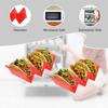Colorful Taco Holder Stands Set of 6 Premium Large Taco Tray Plates Hold Up To 3 or 2 Tacos Each Kitchen Taco Shell Holder JT507