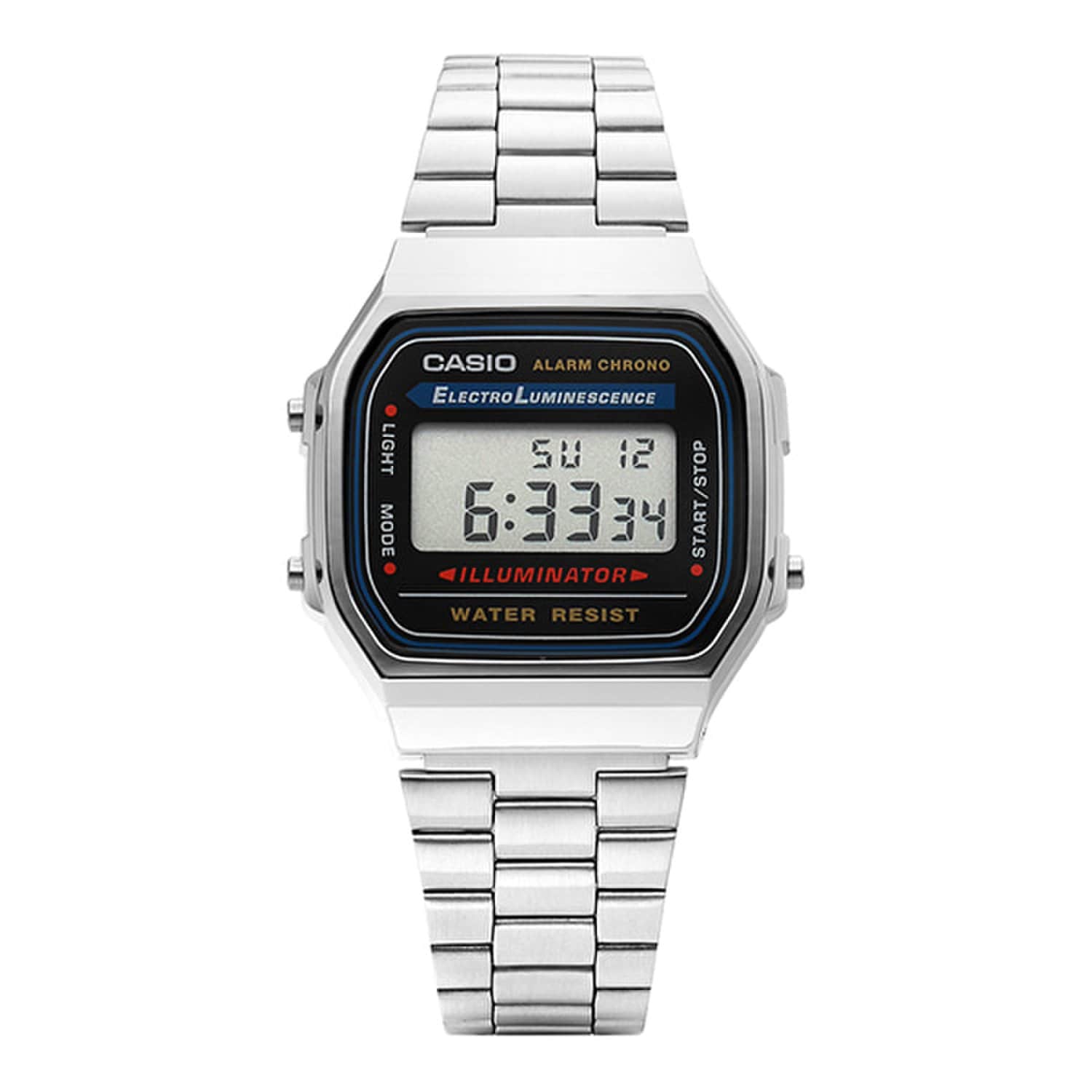 [Casio] A168WA-1WDF (A168WA-1W) Цифровые квадратные винтажные ретро-часы унисекс из металла