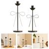 Bowknot Iron Taper Candle Holders Candlestick Holders Decorative Candle Stand for Wedding,Dining Table,Home Decors