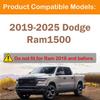 Ram 1500 Bed Rail Caps Covers, Stake Pocket Compatible with Dodge Ram -2024 2025Truck Tonneau Covers Accessories(Set of 2) (Black)