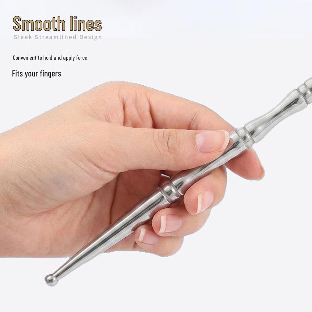 Stainless Steel Acupressure Pen for Face, Eyes, Feet, and Body Muscle Scraping Massage