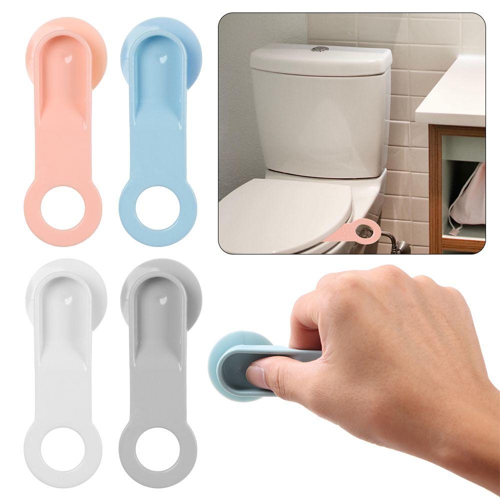 2Pcs/set Useful Hygienic Suction Cup Toilet Seat Cover Lifter Bathroom Accessories Clean Supplies Avoid Touching Handle