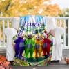 Customizable Teletubbies Throw Blanket – Personalized Name, All-Season Cozy Snug Blanket, Machine Washable, Personalized Blanket