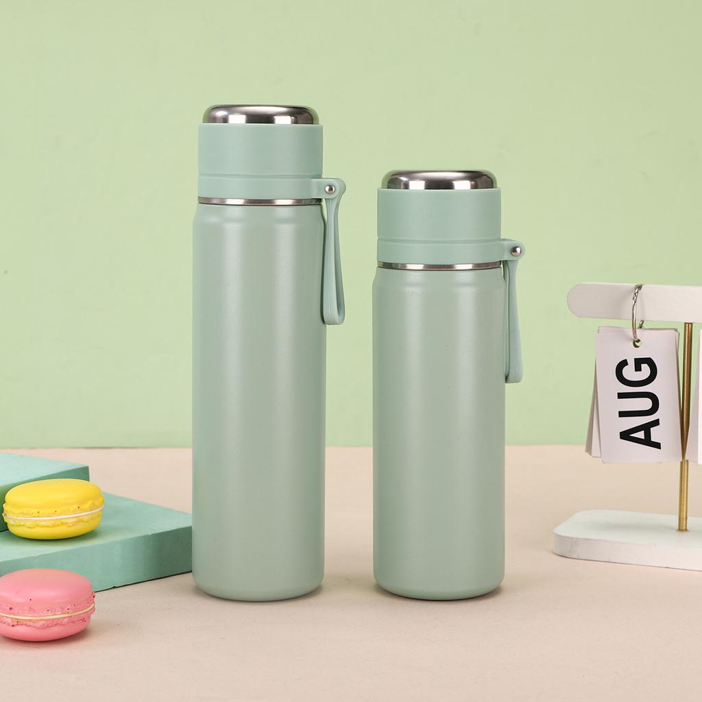 Stainless Tea Drink and Water Separation Sling Vacuum Mug Stylish Portable Student Water Mug Jump Cap Straight Cup Durable