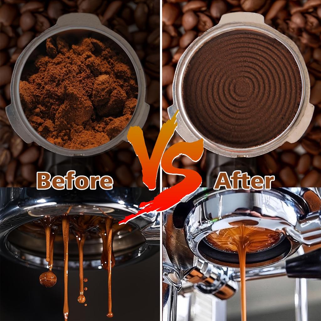 Leeseph Espresso Tamper and Stainless Steel Espresso Puck Screen Set, Espresso Coffee Tamper with Dual Calibrated Spring Loaded