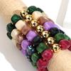 Hot Style Handmade Jewelry Colorful Acrylic Resin Square Beads Chain Necklace Bracelet Spring Summer Statement Accessories Gifts