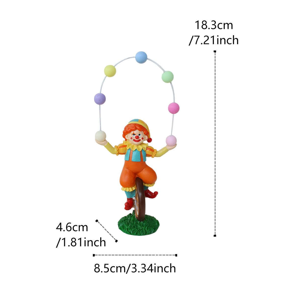 

New Clown Juggling Ball Sculpture Decor for Home Desk Bar Kindergarten