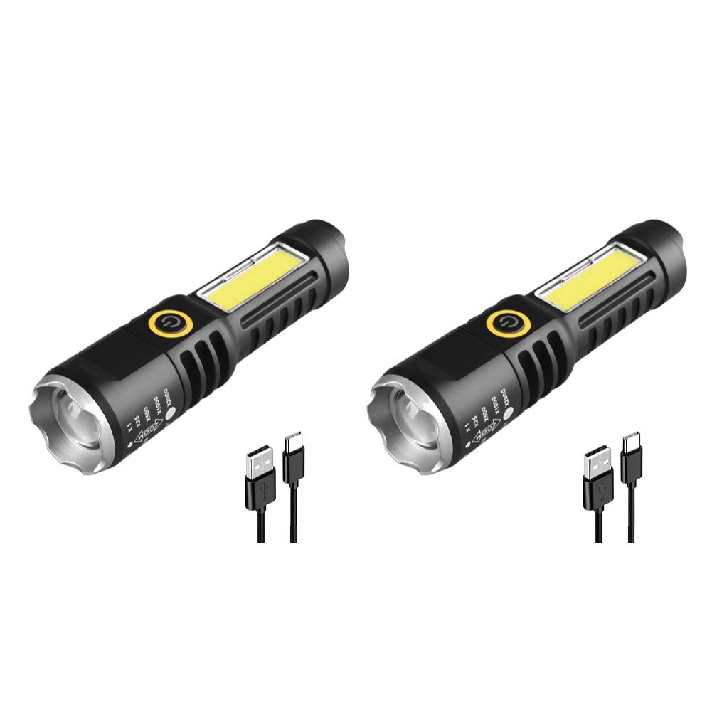 1-6PCS Mini LED Flashlight COB+XPE Portable Flashlight Camping Light Focus Light Torch Outdoor Waterproof Emergency Pocket Light