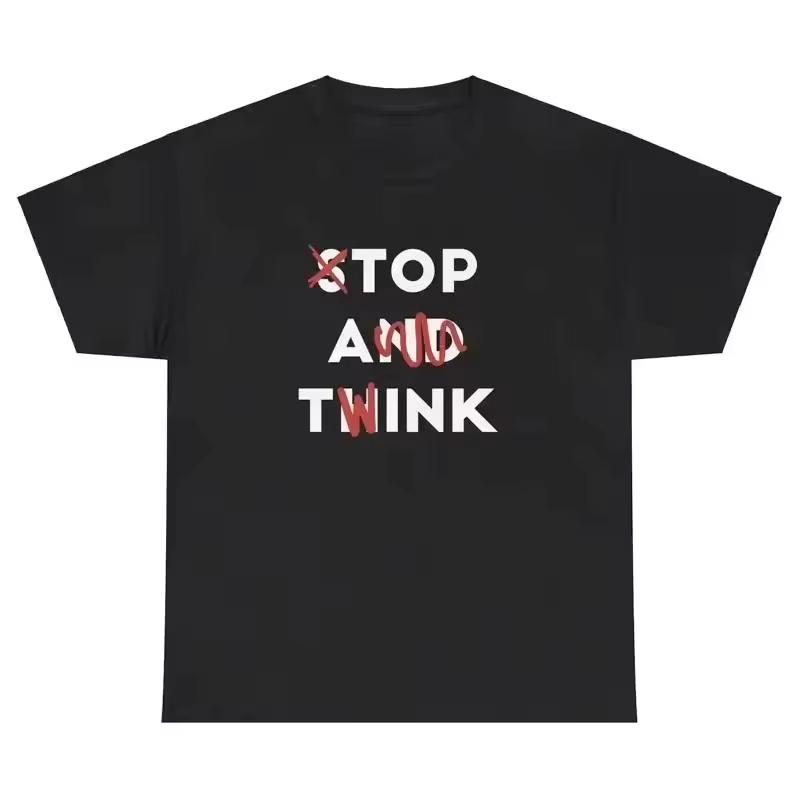 Twink Funny T shirt Inappropriate Adult Humor Jokes Gen Z T shirt Graphic T shirts men Women Clothing Fashion Harajuku Y2K Tees