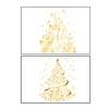 2/4 ks Zlaté vánoční stromky Samolepky na okno Odnímatelné Vodotěsné Veselé Vánoce Stromek Statická skleněná nálepka Dekorační obtisk na sváteční párty