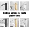 Waterfall Sink Faucet Bathroom Accessories Dual Control of Hot and Cold Bathroom Mixer Tap Washbasin Faucet Set Fixture Home