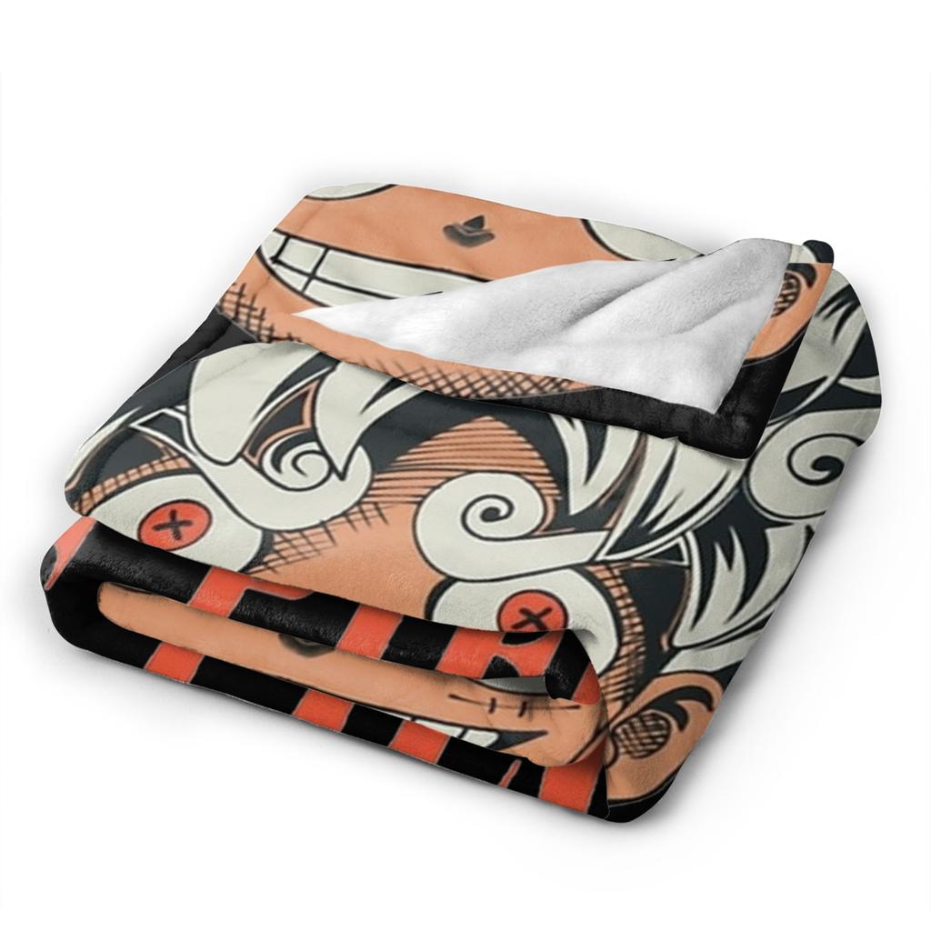 Luffy Gear 5 Anime Decke Flauschige Fantastische Weiche Überwurfdecke für Bettwäsche Lounge Textildekor,