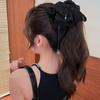 Multi-Layer Bow Beads Ponytail Clip Women French Elegant Hair Clips Shark Clip