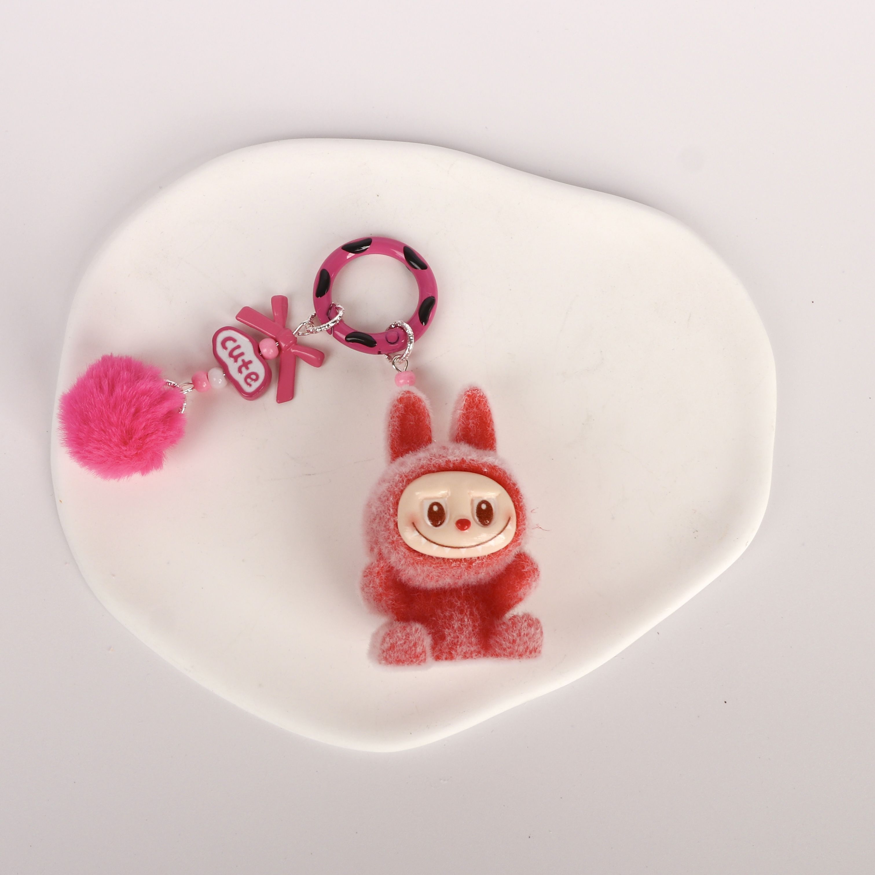 

Новый плюшевый мини-брелок для ключей Labubu Labubu, кулон на сумку, милый подарочный кулон 7