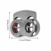 10 Pcs Durable Zinc Alloy Cord Lock Stopper Round Shape Two Holes Cord Locks Locking End Tightener Shoelaces