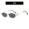 Irregular polygon jewelry sunglasses, new sunglasses, plain round face women's sunglasses