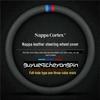 Ultra-thin Napa Leather Anti-slip Steering Wheel Cover - Universal All-Season Car Accessory for Men and Women.