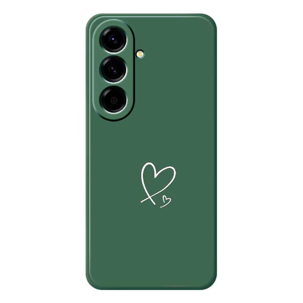 For Samsung Galaxy A56 5G Case White Love Pattern Printing Straight Edge TPU Phone Back Cover