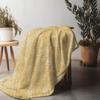 Golden Floral Pattern Fleece Blanket Boho Bed Cover Vintage Damask Throw Blanket Decorative Sofa Cover Home Decor Gift