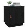 818284 vidaXL Bedside Tables 2 Pcs Black 40x34x45 Cm Solid Pine Wood