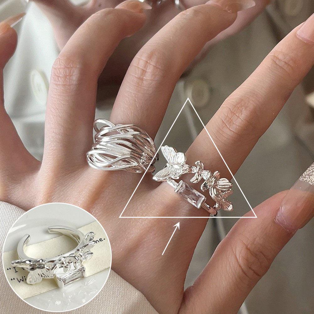 Geometric Bold Hip Hop Ring for Women – Trendy European & American Style, Open Creative Index Finger Design