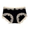 French Retro Polka Dot Lace Triangle Panties with Bowknot for Women