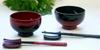 Echizen Lacquerware Sajibee Soup Small Round Gradation Set of Natural Personalized Engraving Perfect for Wooden and Other Celebrations Couple's Bowls,
