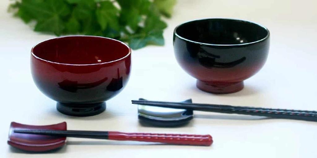 Echizen Lacquerware Sajibee Soup Small Round Gradation Set of Natural Personalized Engraving Perfect for Wooden and Other Celebrations Couple's Bowls,