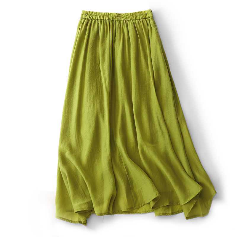Summer Double-layered Thin Mid-length Skirt for Women