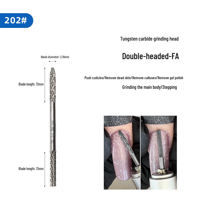 

Dual-Ended Alloy Nail Grinding Tool - Nail & Dead Skin Removal, Edge Smoothing, Drill & Polish Removal, Multi-Functional.