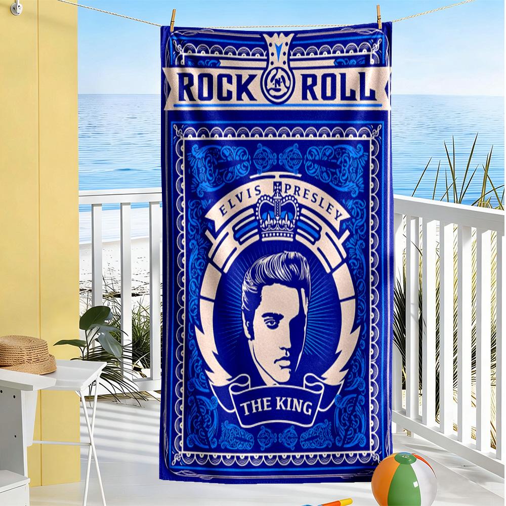 Elvis Presley Beach Towel Super Soft Absorbent Comfortable Lightweight