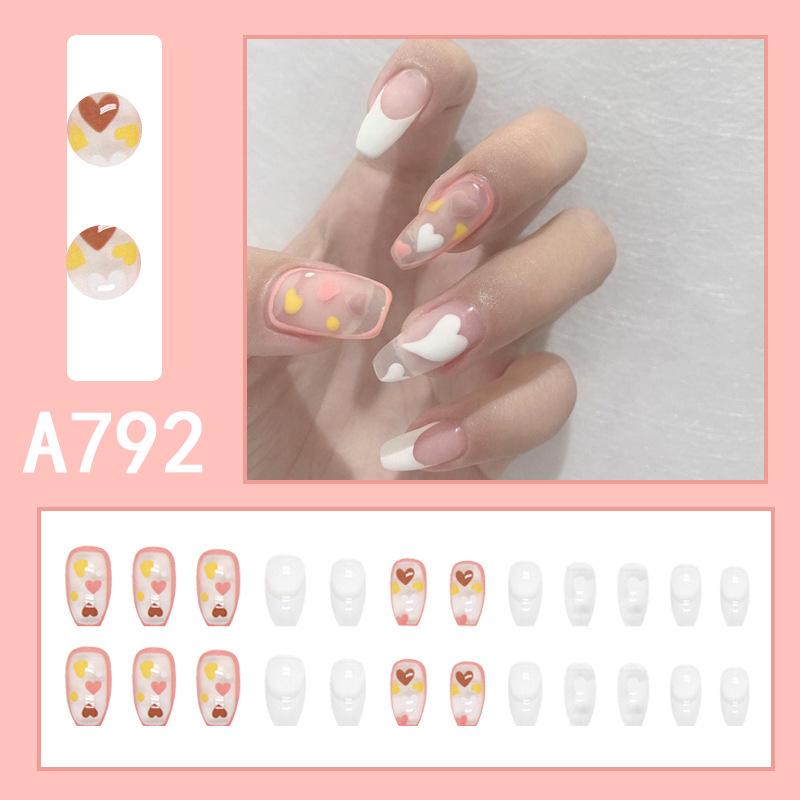 24 teile/schachtel Schnelle Nägel Verschiedene Schmetterling 3D Blumen Einfache Nail art Aufkleber Tragbare DIY Fertige Künstliche Nägel