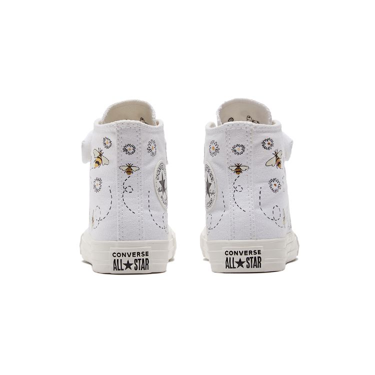 Converse Chuck Taylor All Star 1V Kids High Top Canvas Shoes White Black A01619C