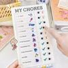 Children's Self-discipline Punch Card Student Message Checklist Chore Chart Memo Plastic Board